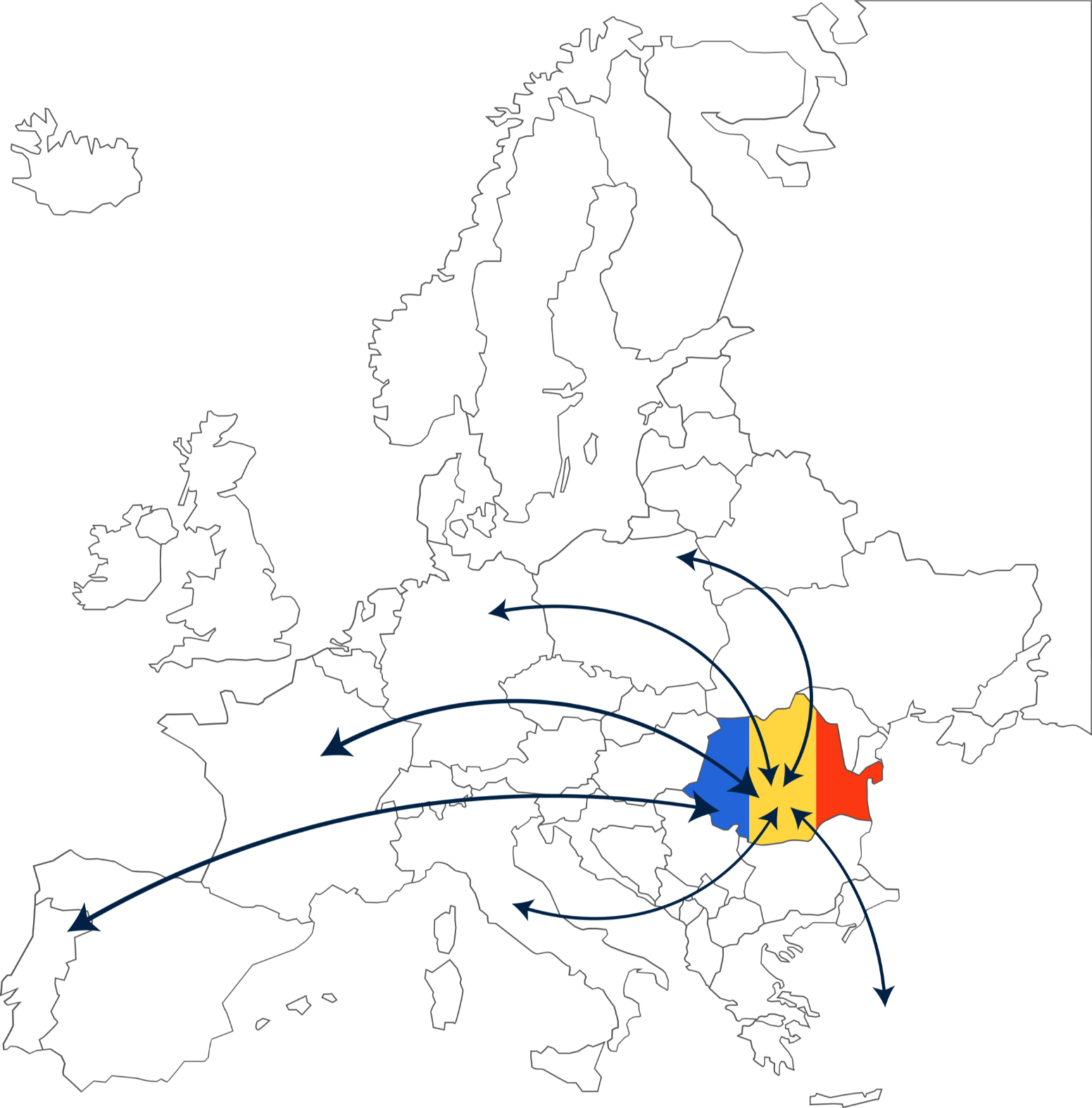 Harta rute grupaj Europa